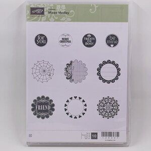 Stampin Up Mixed Medley Rubber Stamps Set of 10 #128057 Stampin’ Stamping